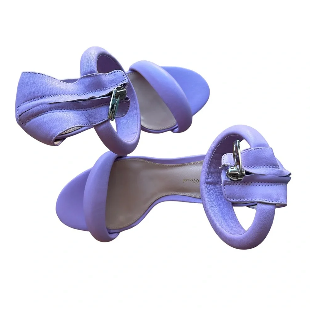 Gianvito Rossi Lavender Lilac Ankle Strap Stiletto Sandals